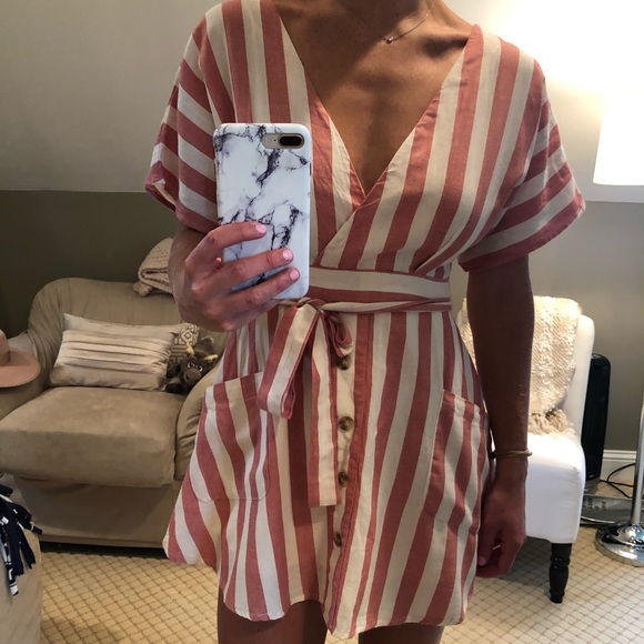 Bloomingdales AQUA striped dress - Picture 5 of 6